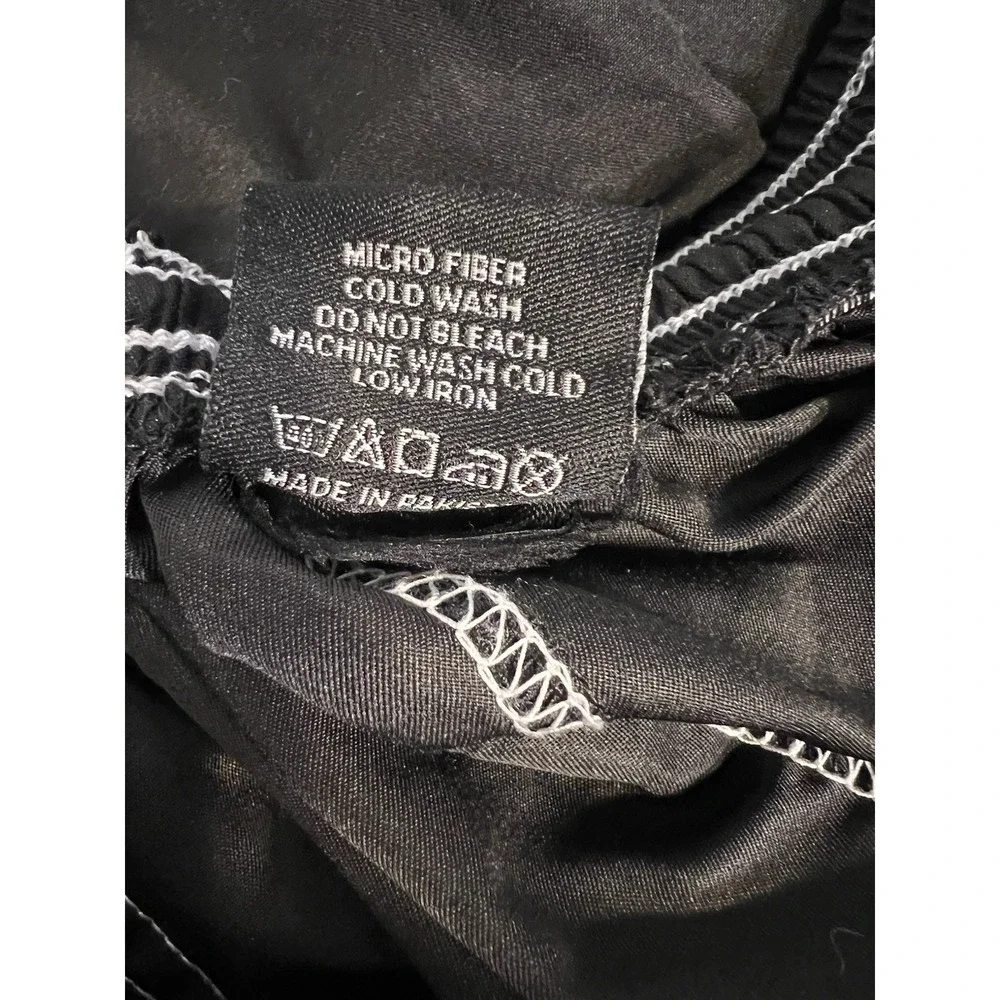 Worth XXXL Youth BoardShorts Black White Outline Logo‎ Cargo Wideleg Beach